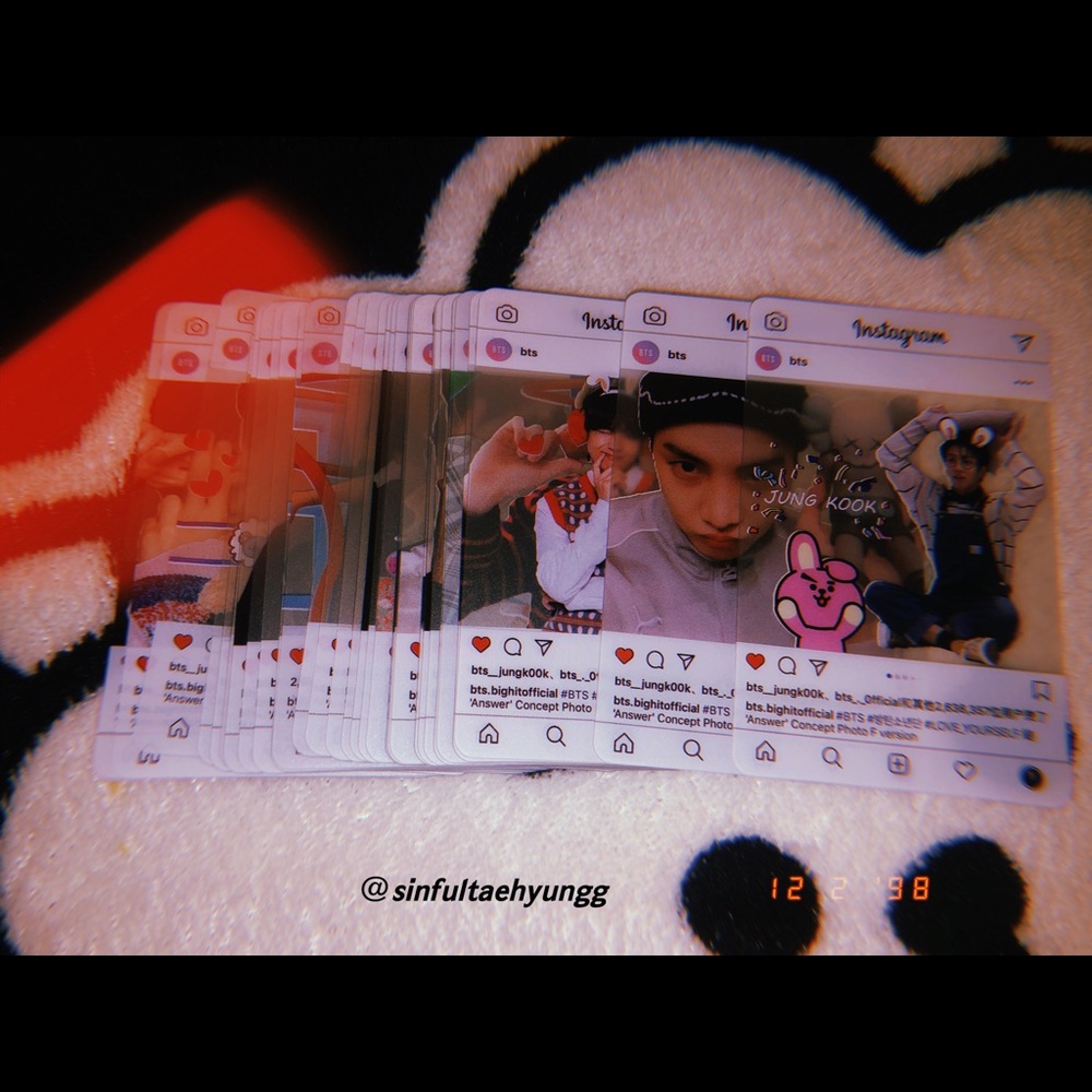 BTS 30ct transparent photocards